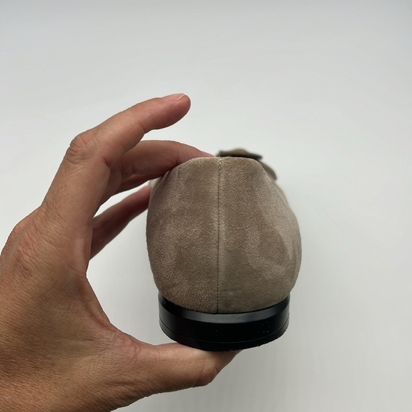 Brunomagli - Suede Light Grey Pointed Toe Buckle Made In Italy Ballet Flats 37.5 - Picture 7 of 16